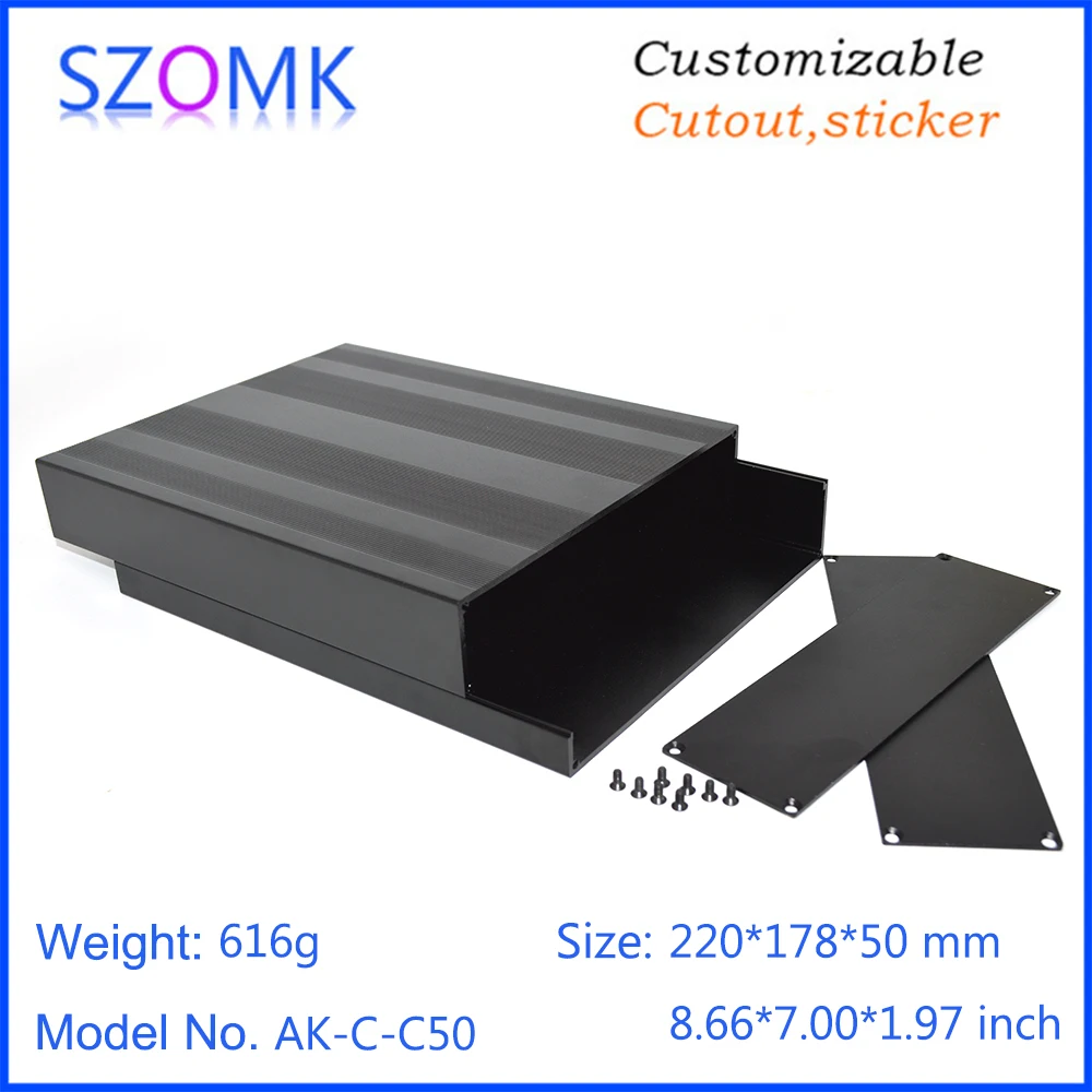 szomk aluminum extruded junction housing aluminum enclosure project box electronics aluminum case (10)