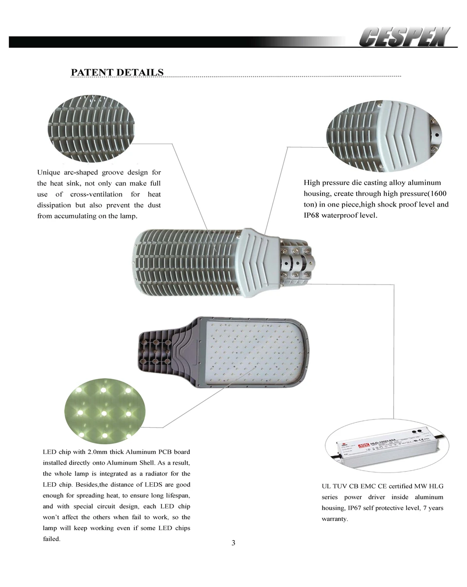 CESPEX Datasheet of UL DLC IP68 LED street lights_页面_3
