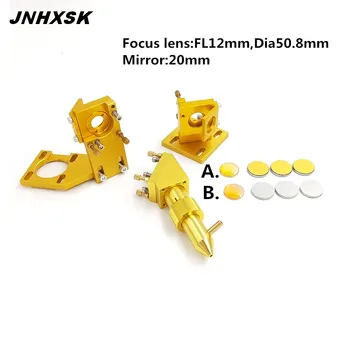 

JNHXSK yellow color Whole Set CO2 Laser Head for CO2 Laser Spare Parts With focus lens and mirrors for sale high quality