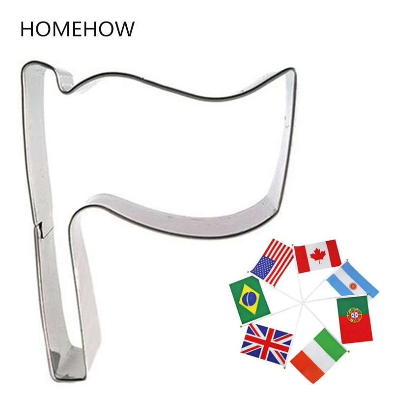 

1PC/Lot Stainless Steel Flag Cookie Cutter Fans National Flag Hand Flag Shaped Pastry Fondant Cutting Tools Baking Tools