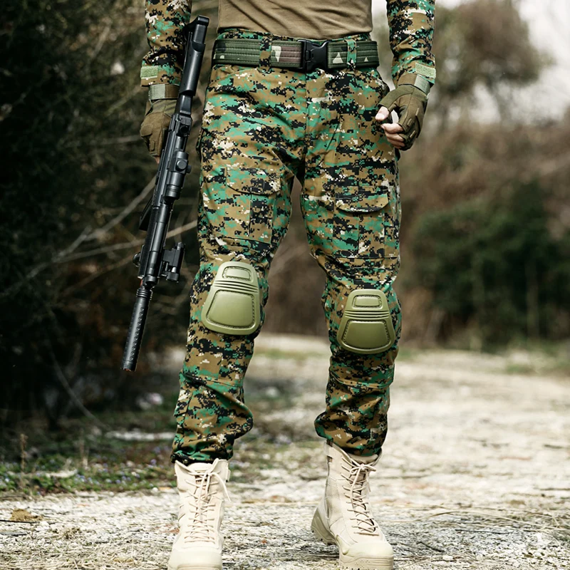 Костюм лягушки, тактические военные штаны, рабочие армейские тренировочные уличные охотничьи боевые мужские свободные повседневные камуфляжные брюки SWAT с несколькими карманами