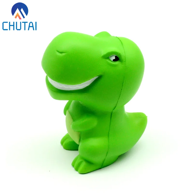Kawaii Jumbo зеленый мультяшный динозавр мягкий медленно поднимающийся сжимающий игрушки ПУ имитация снятия стресса вентиляционная игрушка для детей и взрослых 10*7 см