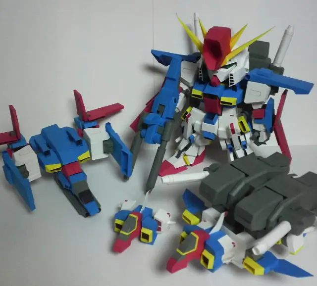 Gundam SD ZZ 3D бумажная модель сделай сам