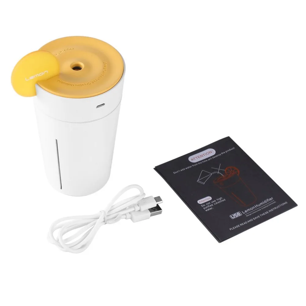 

Portable 200ml USB Lemon Humidifier Delicate Fruit Cup Shape Ultra Quiet Operation for Home Office ABS+PP Min Air Humidifier