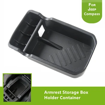 

Fit For Jeep Compass 2017 Up Armrest Storage Box Plate Center Console Compartment Tray