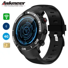 ASKMEER H8 мужские умные часы 4G wifi gps спортивные подключаемые к телефону Часы Android 7,1 OS MTK6739 1G 16GB IP68 Водонепроницаемые Смарт-часы с камерой МП