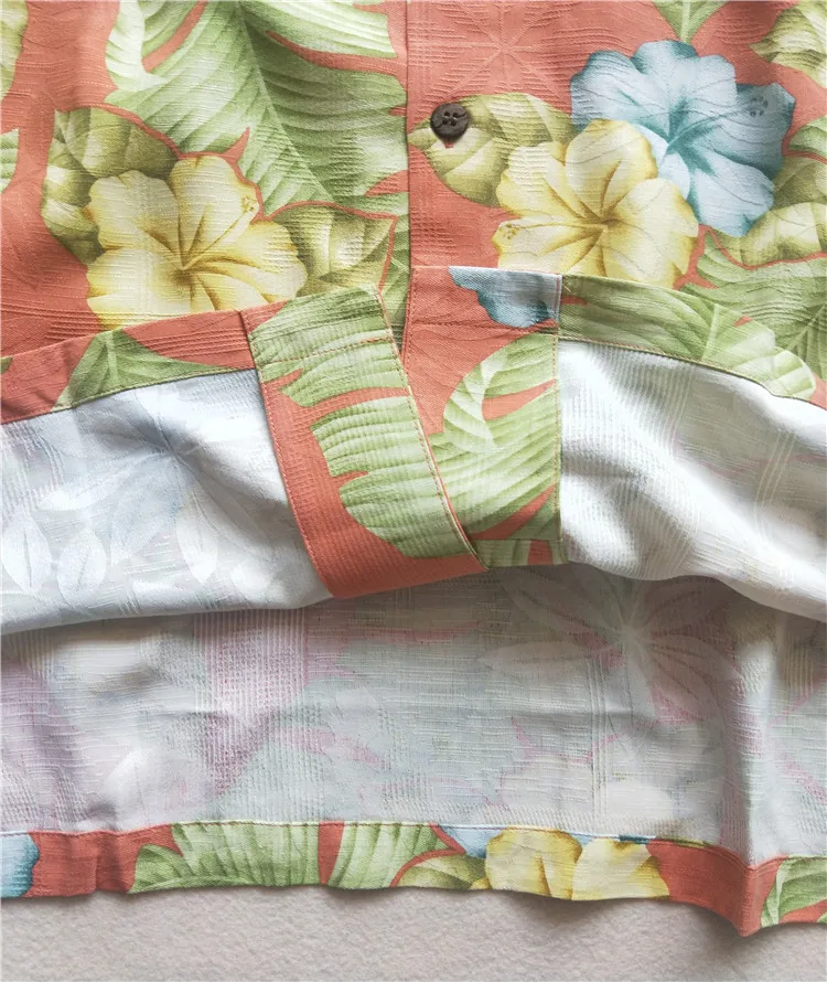 Шорты с цветочным принтом для мужчин шелк короткий рукав плюс размеры рубашка Летние Гавайские пляжные повседневное