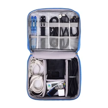 Solid Digital Bags Hard Disk Case Bag Packing Organizers Travel Accessories Power Bank Mobile Phone Sorting Pouch Zip Items Gear