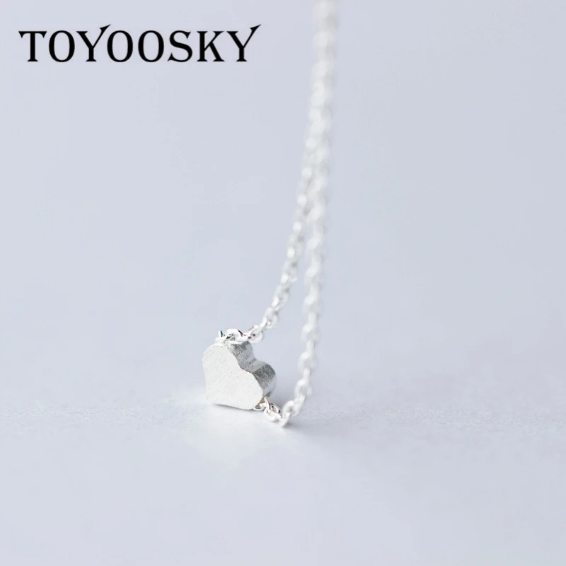 TOYOOSKY, 925 пробы, серебряное ожерелье с сердечком и подвесками, простое роскошное ожерелье для женщин, хорошее ювелирное изделие, колье