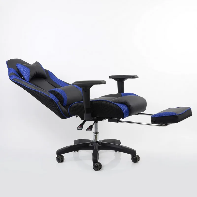  95145 Barneo K-141 Black Blue Line Gaming chair computer chair mesh fabric high back plastic armres