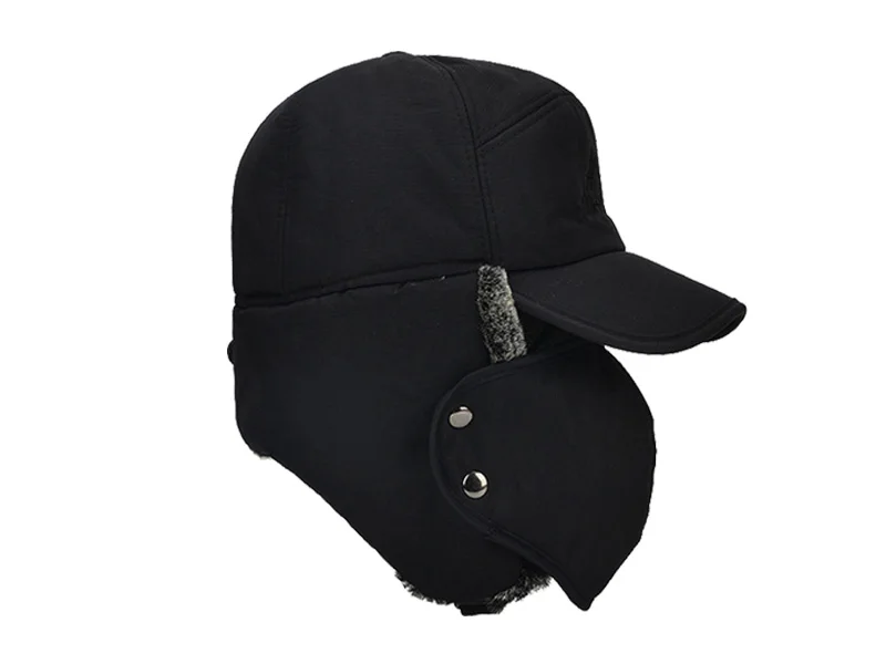 AETRUE Winter Hat Men Bomber Hats For Men Women Thick Balaclava Cotton Fur Earflap Warm Caps Skull Mask Male Winter Bomber Hat -