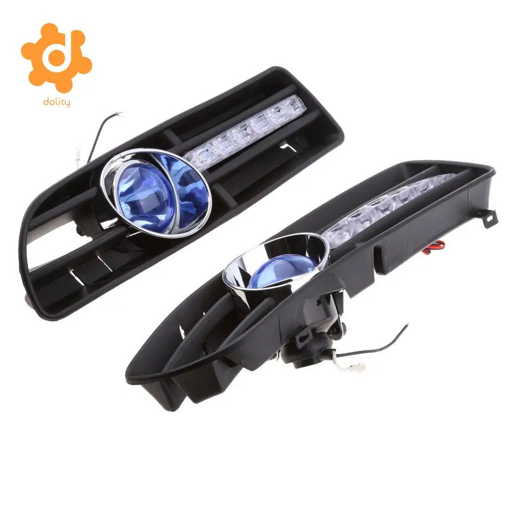 2 Pieces Car Fog Light Lamp Grille Clear Lens for  VW Jetta Bora Mk4 99-04