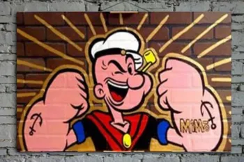 

Mike Mozart Uncle Scrooge McDuck Street Art painted on canvas for wall picture decoration oil painting (Unframed) x-028