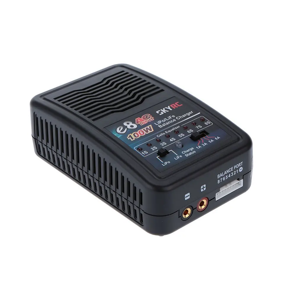 Original SKYRC e8 100W 6A 2 8s LiPo LiFe Battery Balance Charger for RC Quadcopter Helicopter