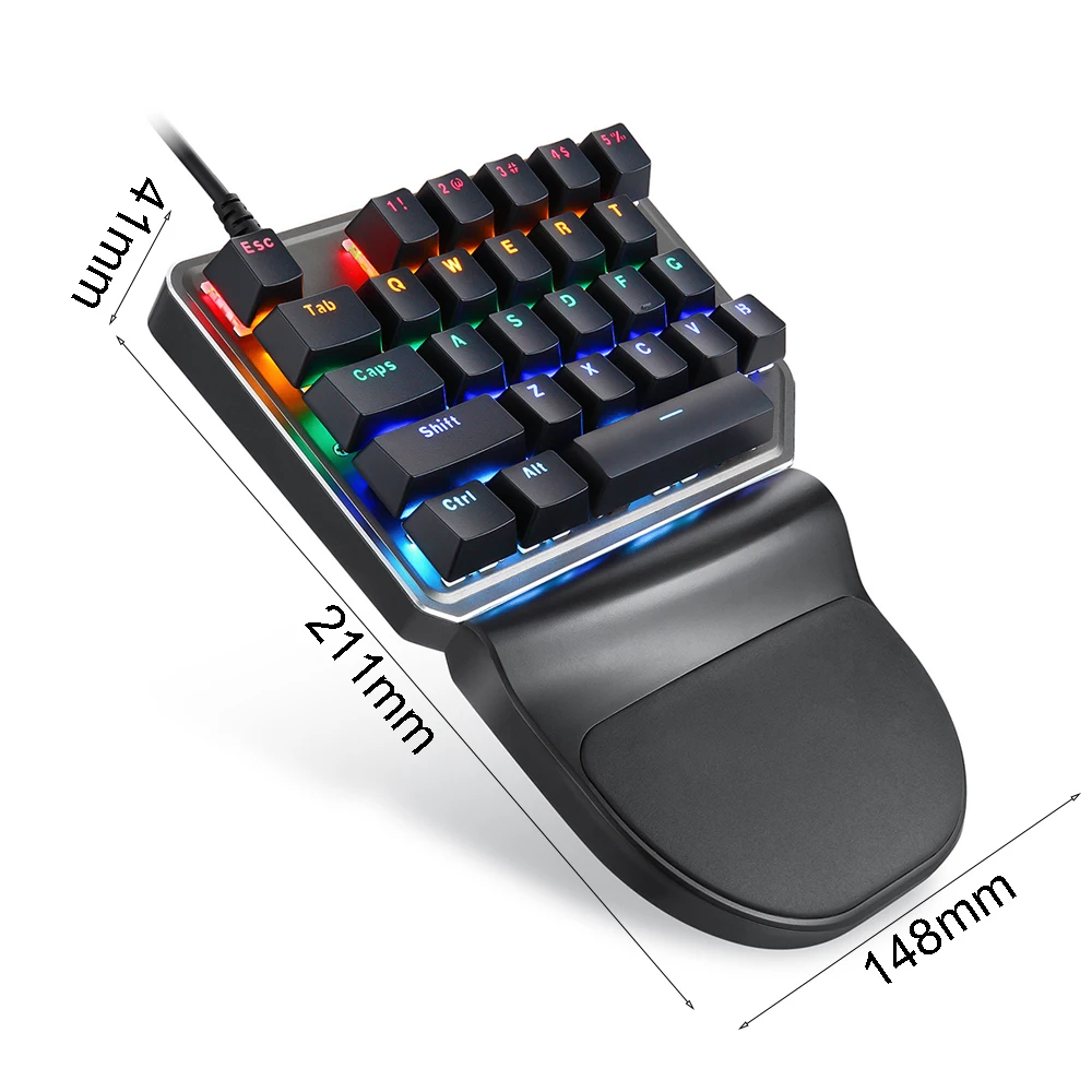 Motospeed проводная мышь клавиатура комбинированная RGB подсветка одна рука K27 игровая механическая клавиатура с V40 набор игровых мышей для ПК ноутбука