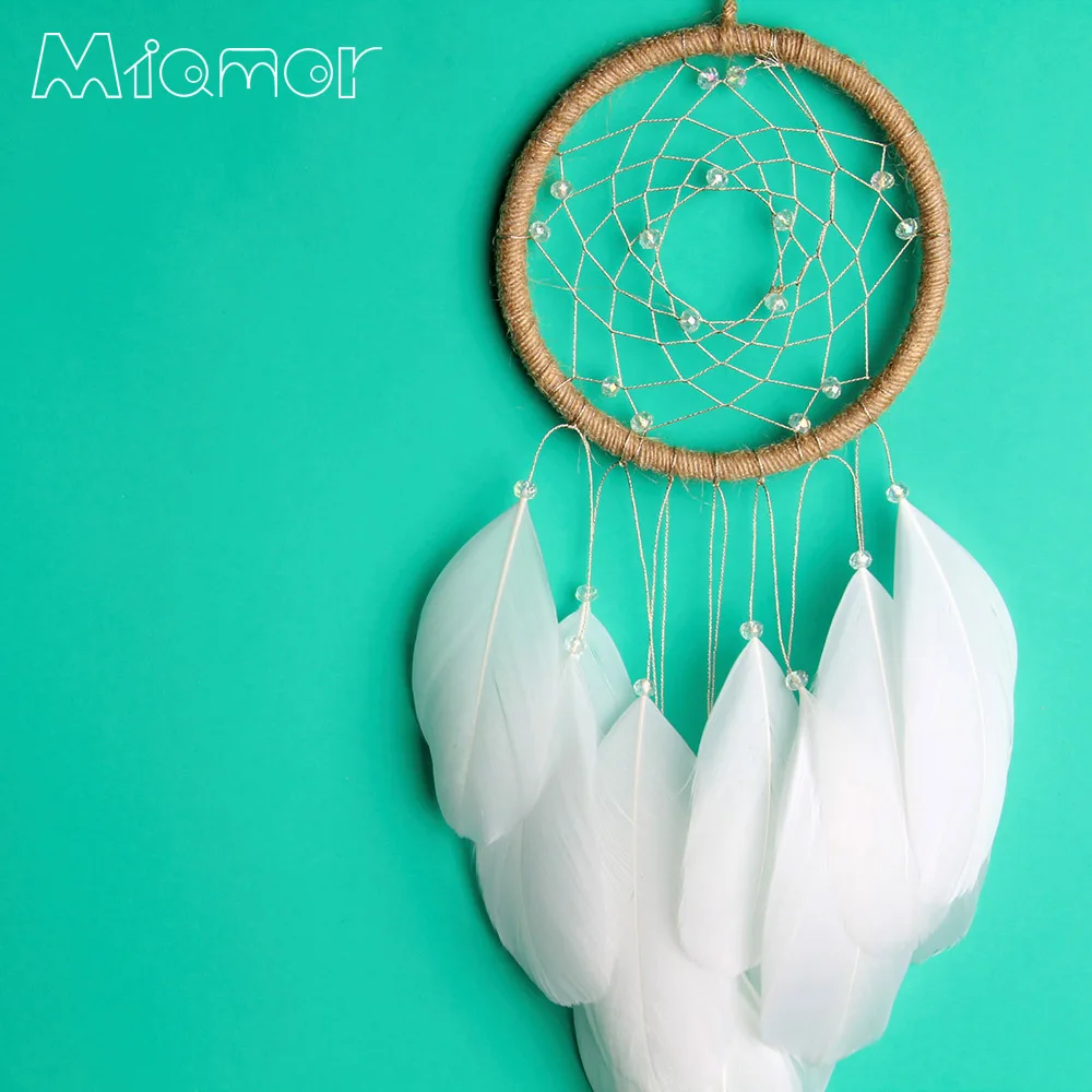 Ловец снов MIAMOR с белыми перьями ветряные колокольчики украшение для детской