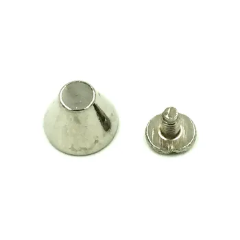

Spike Garment Rivet Stud Spot Punk Cone Metal Silver Tone Crafts Making Finding 8x11mm 10Sets