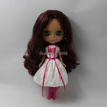 Темная кожа Обнаженная кукла для серии No. BL12532950 нет челка винно-красные волосы