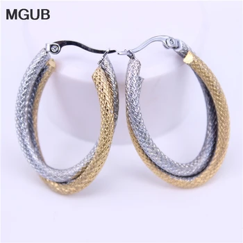 

MGUB 35mm Two colors Stainless steel excellent material fashion Dance wear Female popular jewelry Oval wholesale LH510