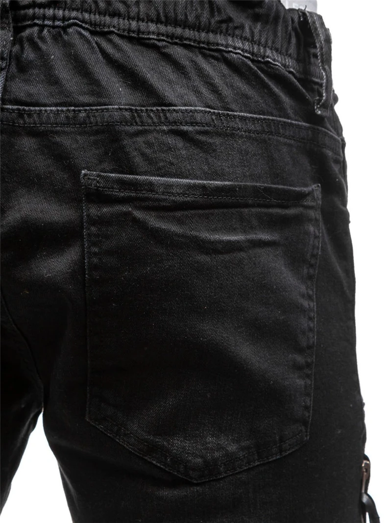 014 Men Holes Denim Ripped Jeans 