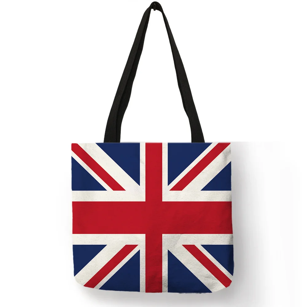 Strong Personalized High Fashion Women Handbag National Flag Country Printed Linen Shoulder Bags Reusable Shopping Tote Bag huismerk kopen in de aanbieding Strong Personalized High Fashion Women Handbag National Flag Country Printed Linen Shoulder Bags Reusable Shopping Tote Bag huismerk kopen in de aanbieding