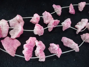 

10pcs/lot Rose Color Druzy Crystal Geode Quartz Stone Pendant Neckace Each Druzy Crystal Rock Gems Necklace