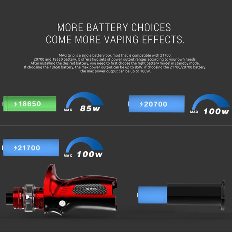 Новое поступление электронных сигарет Smok Mag Grip Kit TFV8 Baby V2 танк Box Mod испаритель S1 S2