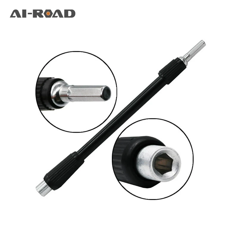 

Multifunctional Flex Bendable Extended Extension Magnetic Shaft Screwdriver Bit Holder Hex Drive Drill Universal Extension Rod