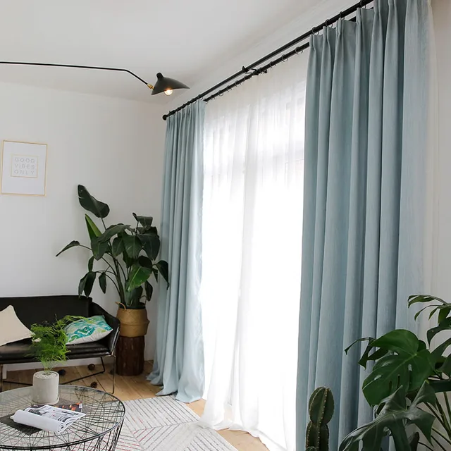 Aqua Curtains For Living Room Solid Color Modern Bedroom Custom Aqua Curtains For Living Room Solid Color Modern Bedroom Custom Made Continas Rideaux 1pc Blackout