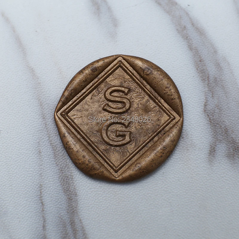 Diamond Initial Wax Seal Stamp