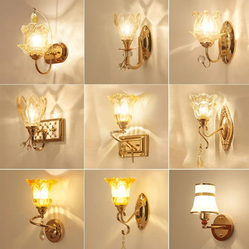 

Nordic creative blue and white glass tube wall light living room bedroom hotel lobby wall lamp