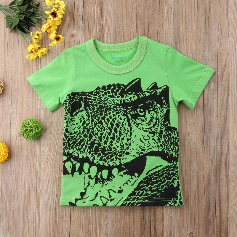 Kids Boy Baby Dinosaur T shirt Tees Toddler Cotton T Shirt Tops Clothes