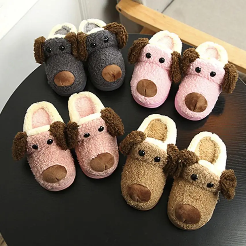 

Children Slipper Animal Warm Home Half Toddler Baby Girls Boys Plush Soft Slippers Non-slip Winter Velvet Snow Shoes Ov1 P30