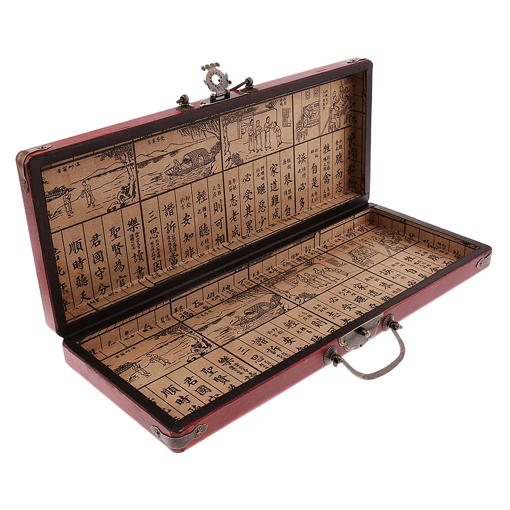 15 Column Vintage Chinese Wooden Bead Arithmetic Abacus with Box for Adults Gift