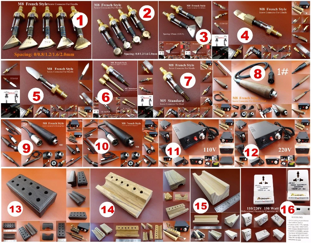 革細工用電動しわ取り機 16種類 アイアンチップハンドル エッジャー グルーバー 面取り機 切削工具 Carving Aliexpress