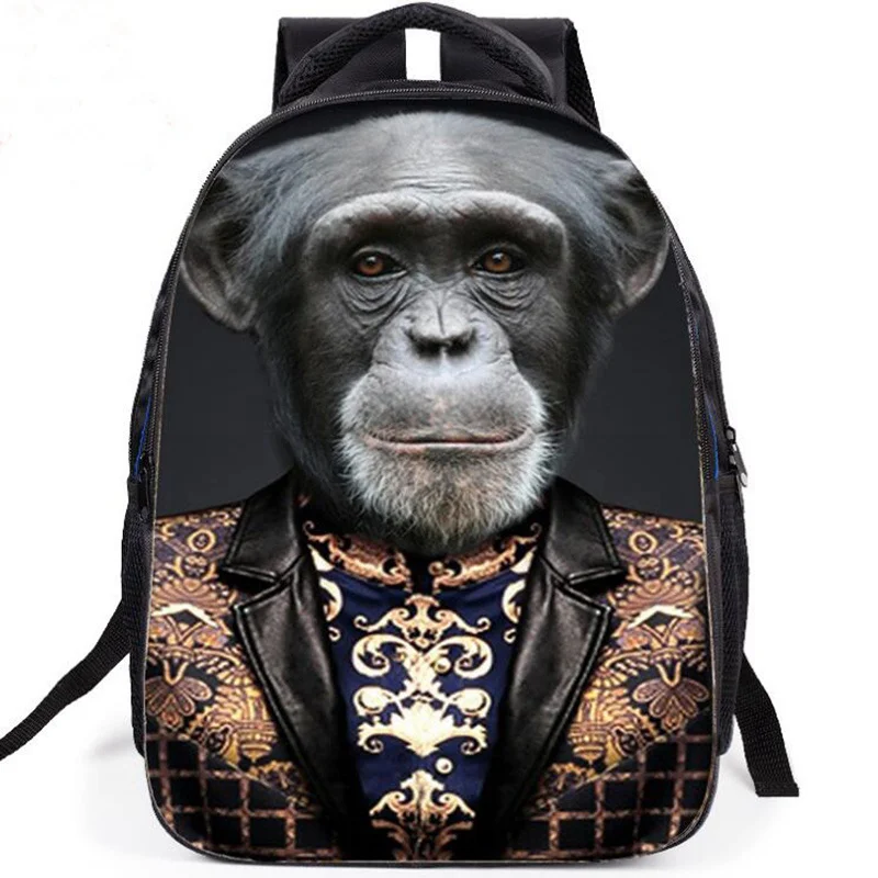 Животные Печать Тигр Сова Обезьяна рюкзаки с леопардом классная школьная сумка для подростков девочек и мальчиков повседневная детская книжная сумка - Цвет: design5