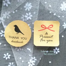 160 шт./лот декоративная крафт-бумага наклейки герметизирующий ярлык выпечки посылка cake box украшения