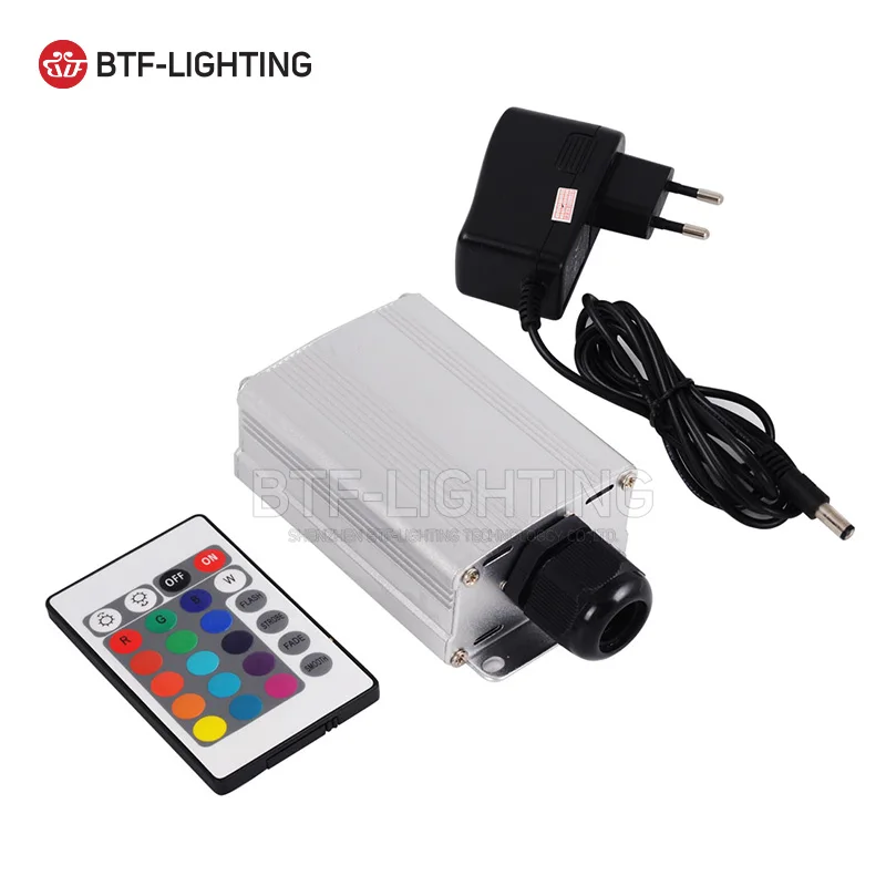 7 Вт RGB Led мерцают Оптическое волокно Двигатели для автомобиля драйвер с 24key