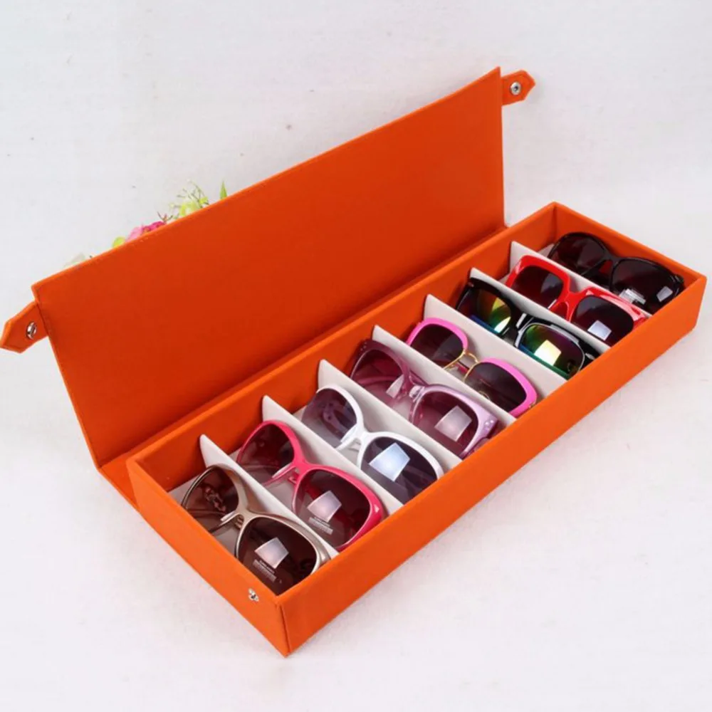 8 Grid Sunglass Glasses Storage Case Eyeglasses Display Glasswear Box