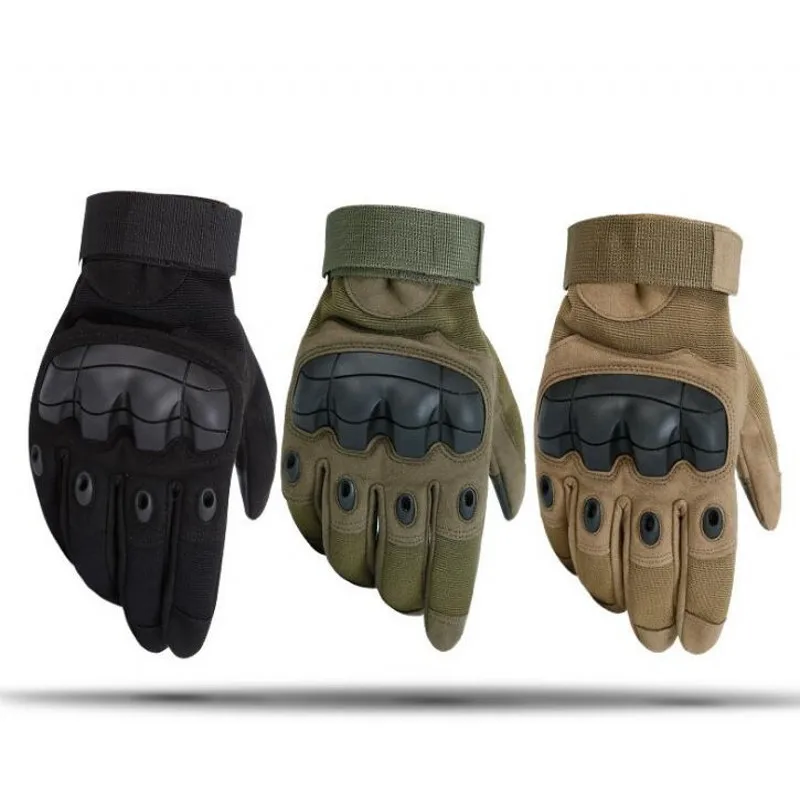 

Tactical Gloves Men Military Special Forces Full Finger Mitten Antiskid Outdoor Sports Armor Protection Shell Touch Screen Glove