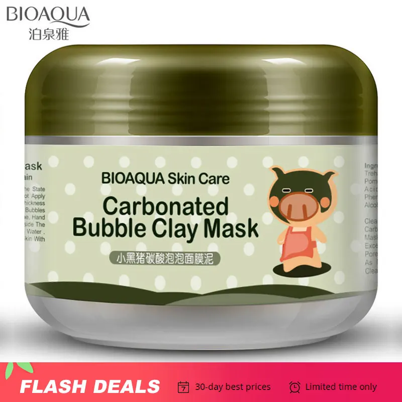 

Carbonated Bubble Clay Mask Mask for the Face Moisturizing Whitening Anti-Aging Acne Treatment Hyaluronic Acid Face Mask