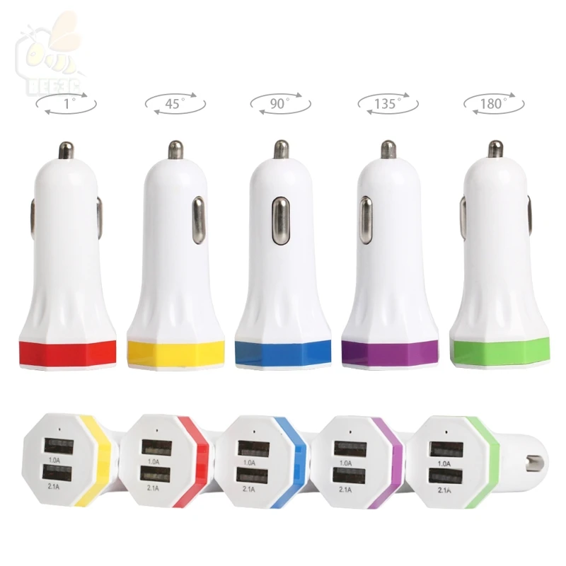 Eight Diagrams style Gossip octagon cheap 2usb 2 usb 5V 2.1A + 1A car charge adapter factory wholesale for callphone 100 pcs/lot |