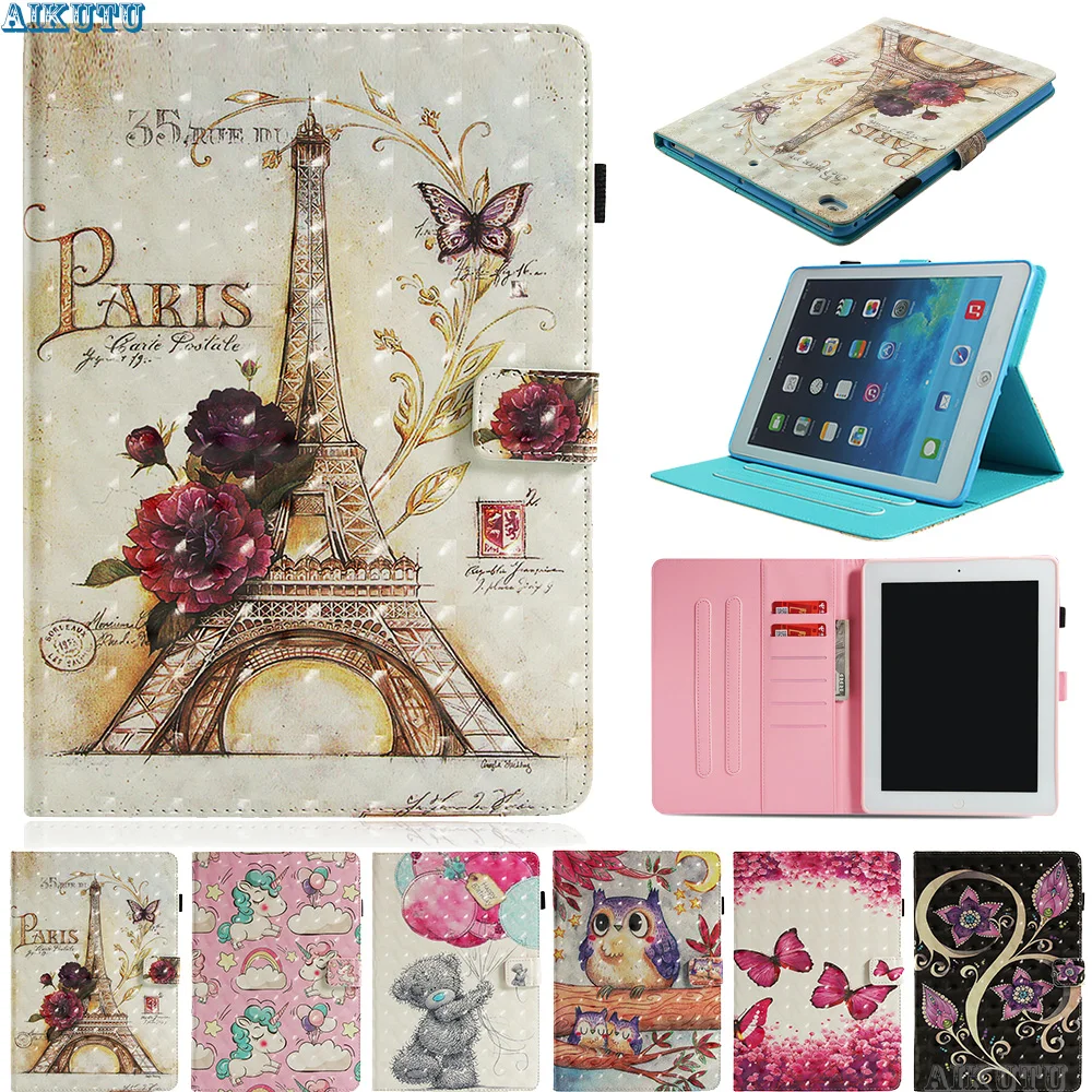 

Flip Bracket Case for APPLE iPad 2 3 4 9.7 inch Card PU Leather Protective Cover For APPLE ipad2 ipad3 ipad4 9.7" in