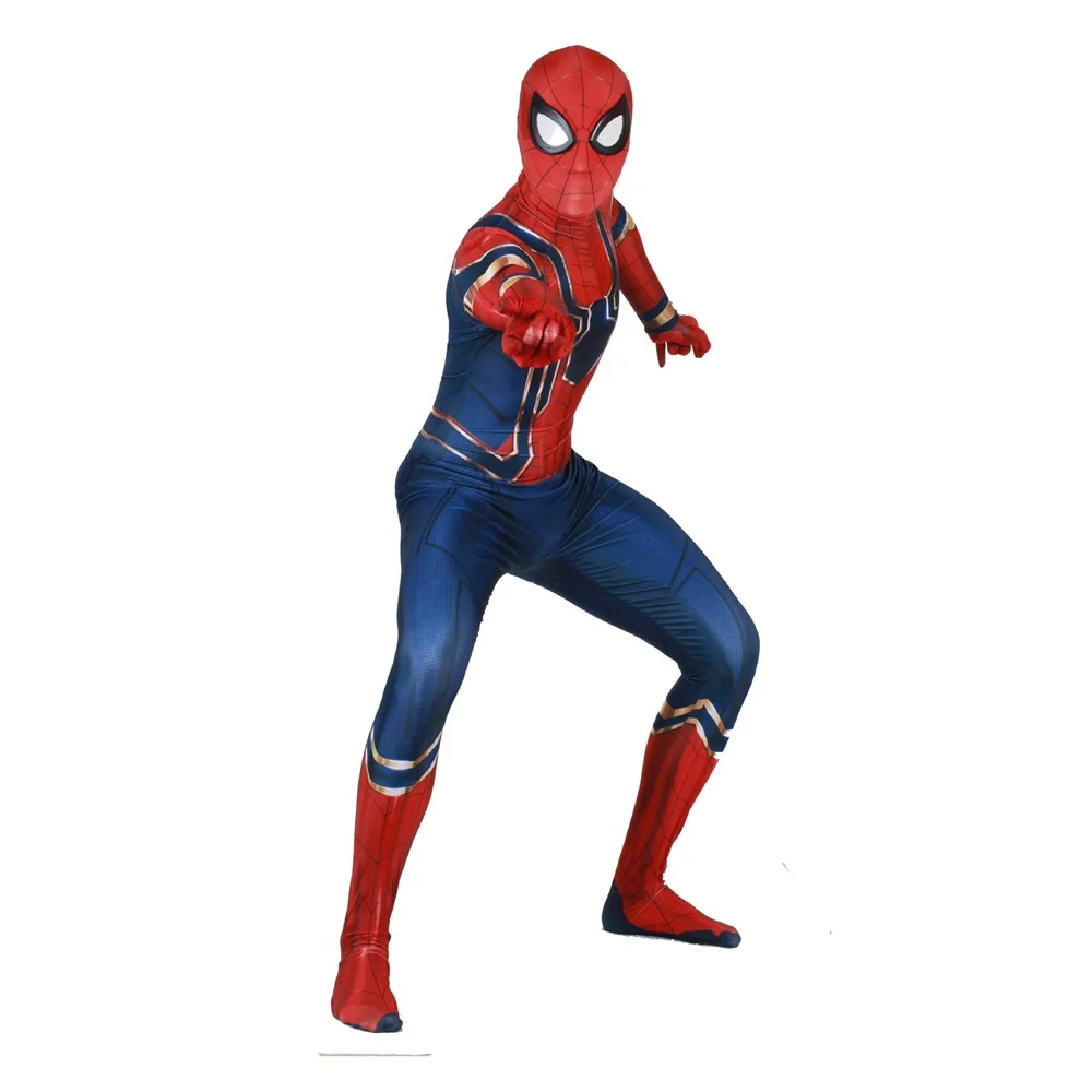 Детский карнавальный костюм «Человек-паук» в стиле унисекс; синий костюм супергероя «Железный Паук»; комбинезон на Хэллоуин