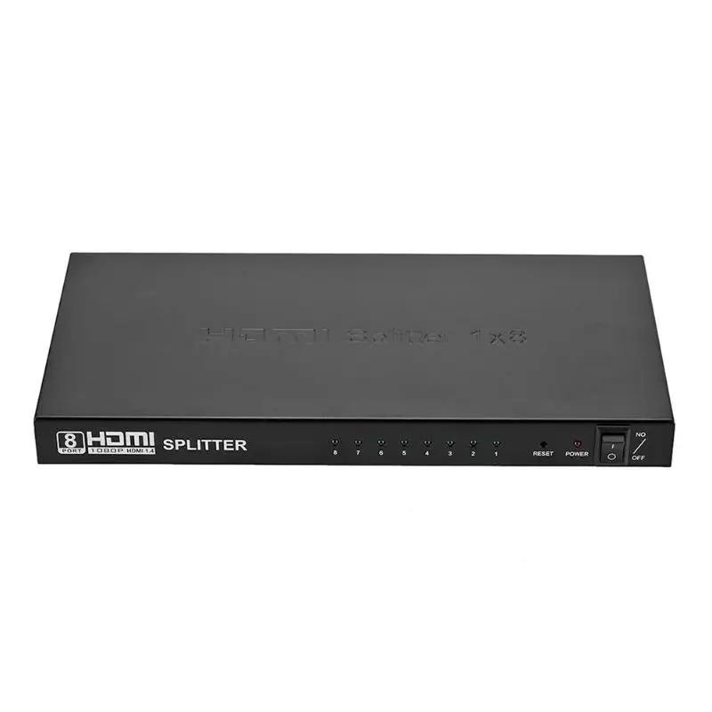 ALLOYSEED 1x8 HD Переходник HDMI разветвитель 1 в 8 из 8 Порты 1x8 HD HDMI Splitter Аудио Видео для 3D 1080P HDMI