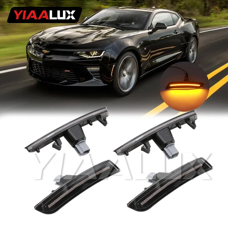 

Smoke Lens LED Side Lights Signal Corner Lamps For 2016-2018 Chevy Camaro