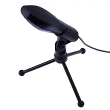 USB проводной конденсаторный микрофон Черный Дизайн Таблица Топы корректирующие настольный компьютер микрофон с штатив Стенд для трансляции Запись