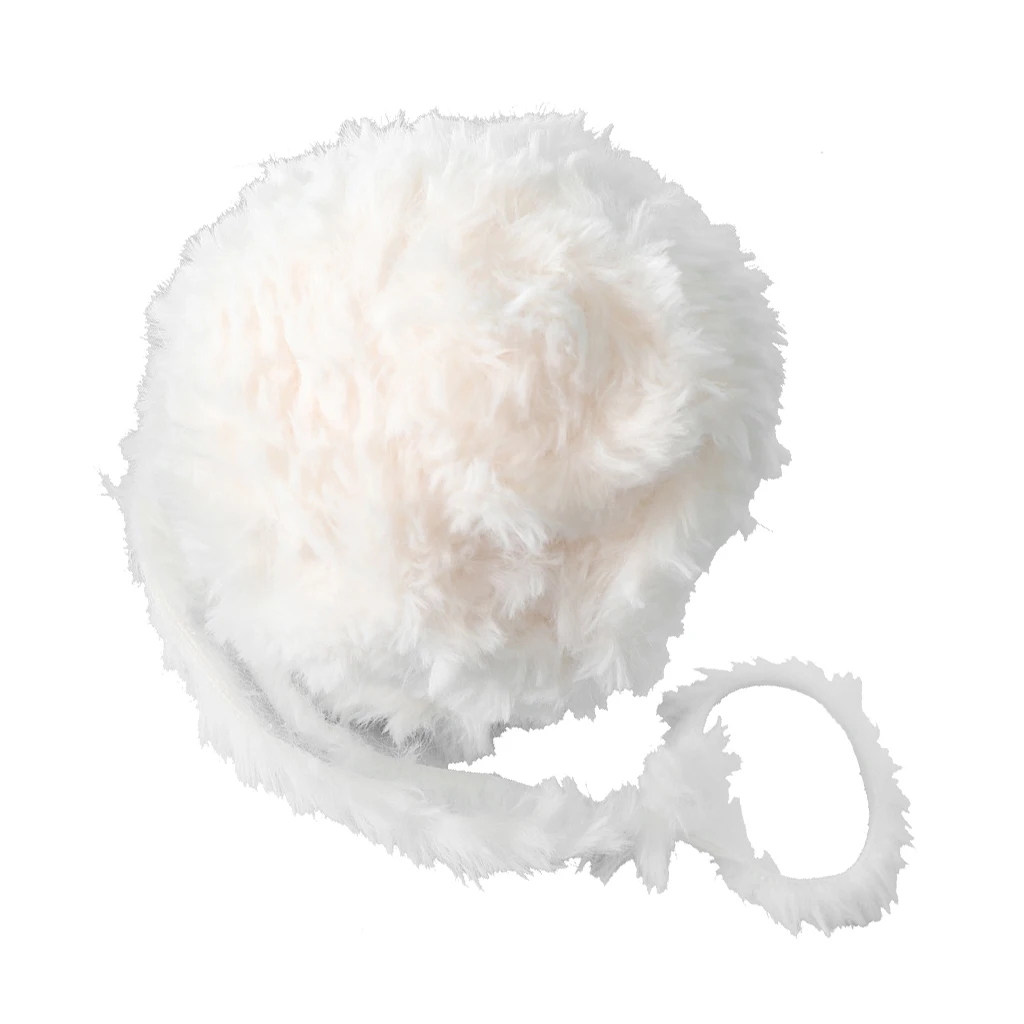 3 Pieces 32 Meters Soft Hand Knitting Artificial Fur Yarn Warm Baby Yarn 14mm Wide for Shawls Scarves Caps