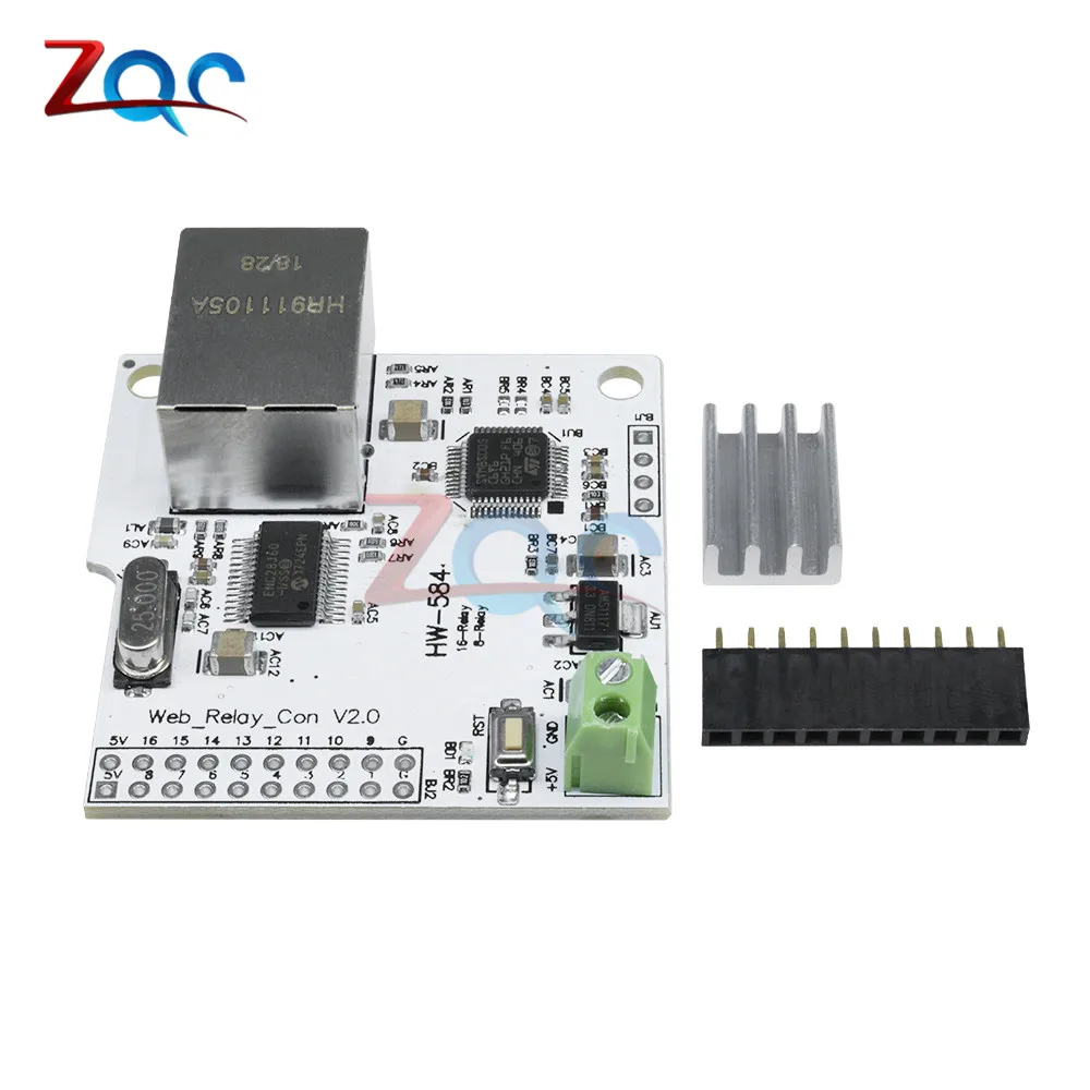Сетевой модуль DC 5V 2A 8CH ENC28J60 8 канальный сетевой Contrller реле управления 32Bit система