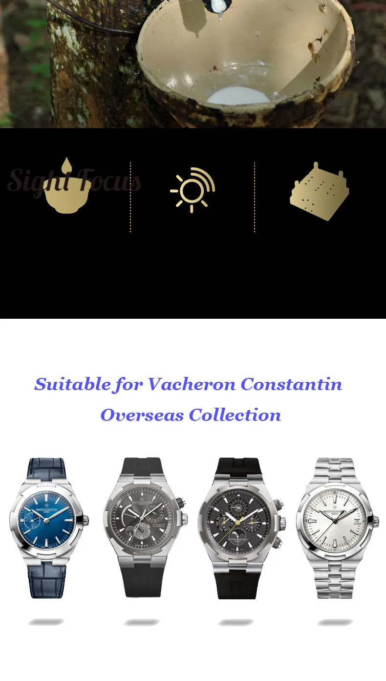 25x9 мм силиконовый резиновый ремешок для мужчин для Vacheron Constantin ремешок VC заморские браслеты черные ремешки для часов w Кленовая Пряжка ремни